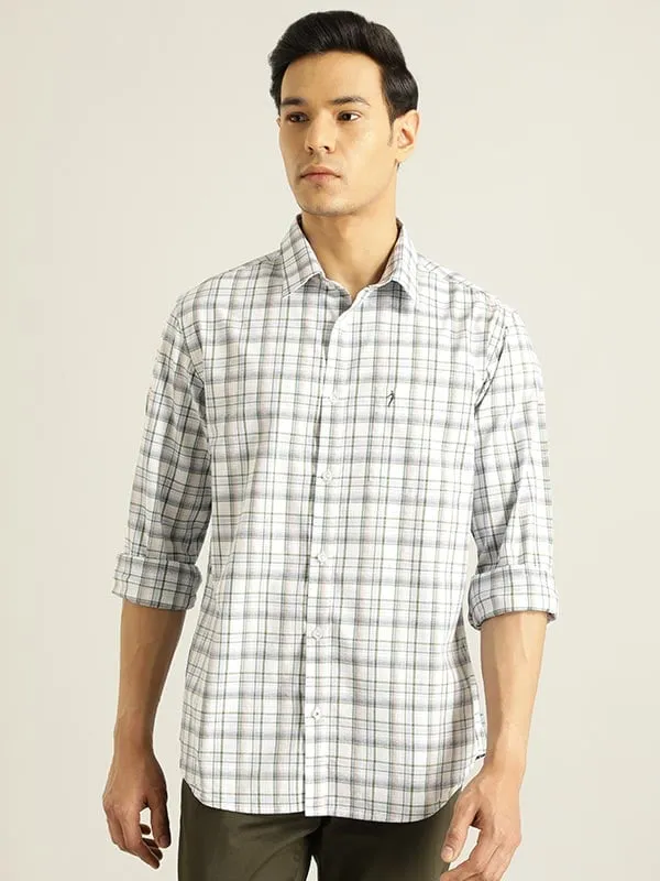 Men Checked Full Sleeve Cotton Blend Shirt