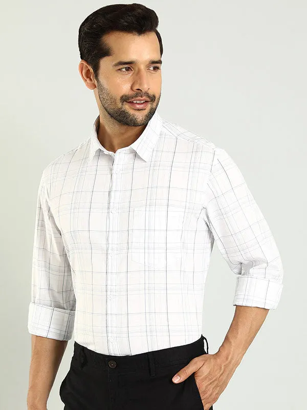 Men Checked Full Sleeve Cotton Blend Shirt