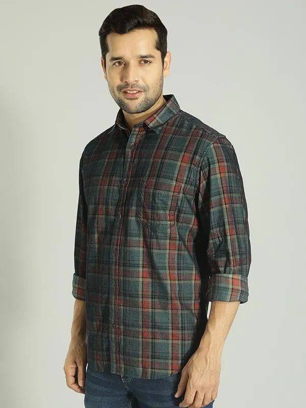 Men Checked Full Sleeve Cotton Shirt