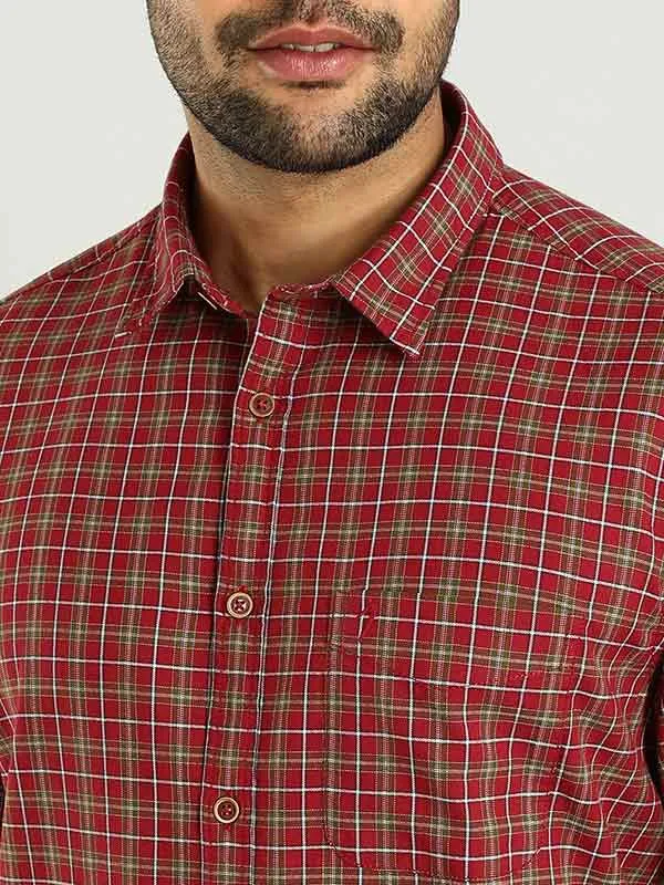 Men Checked Full Sleeve Cotton Shirt