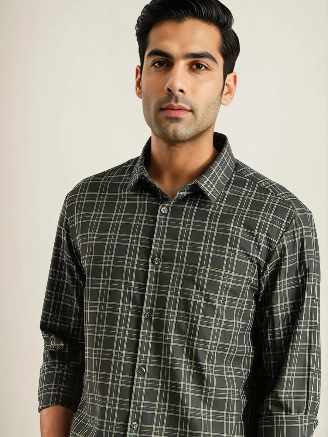 Men Checked Full Sleeve Cotton Shirt