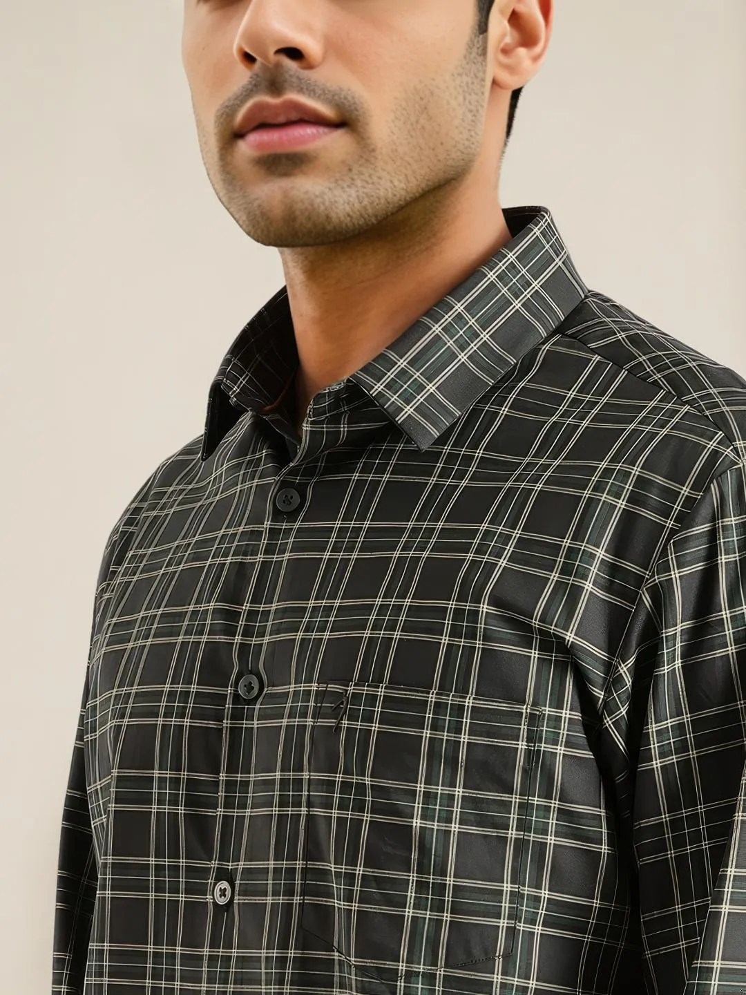 Men Checked Full Sleeve Cotton Shirt