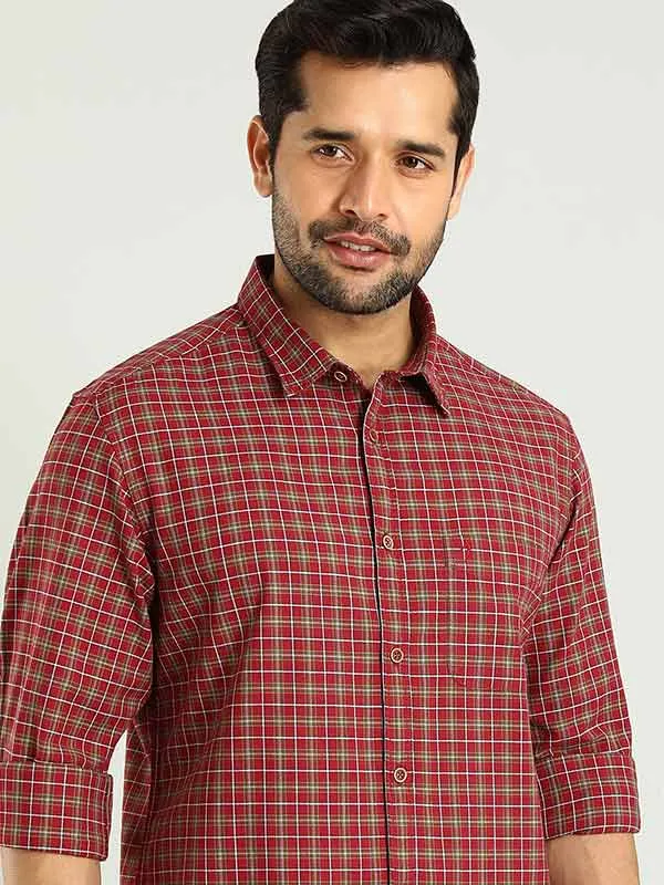 Men Checked Full Sleeve Cotton Shirt