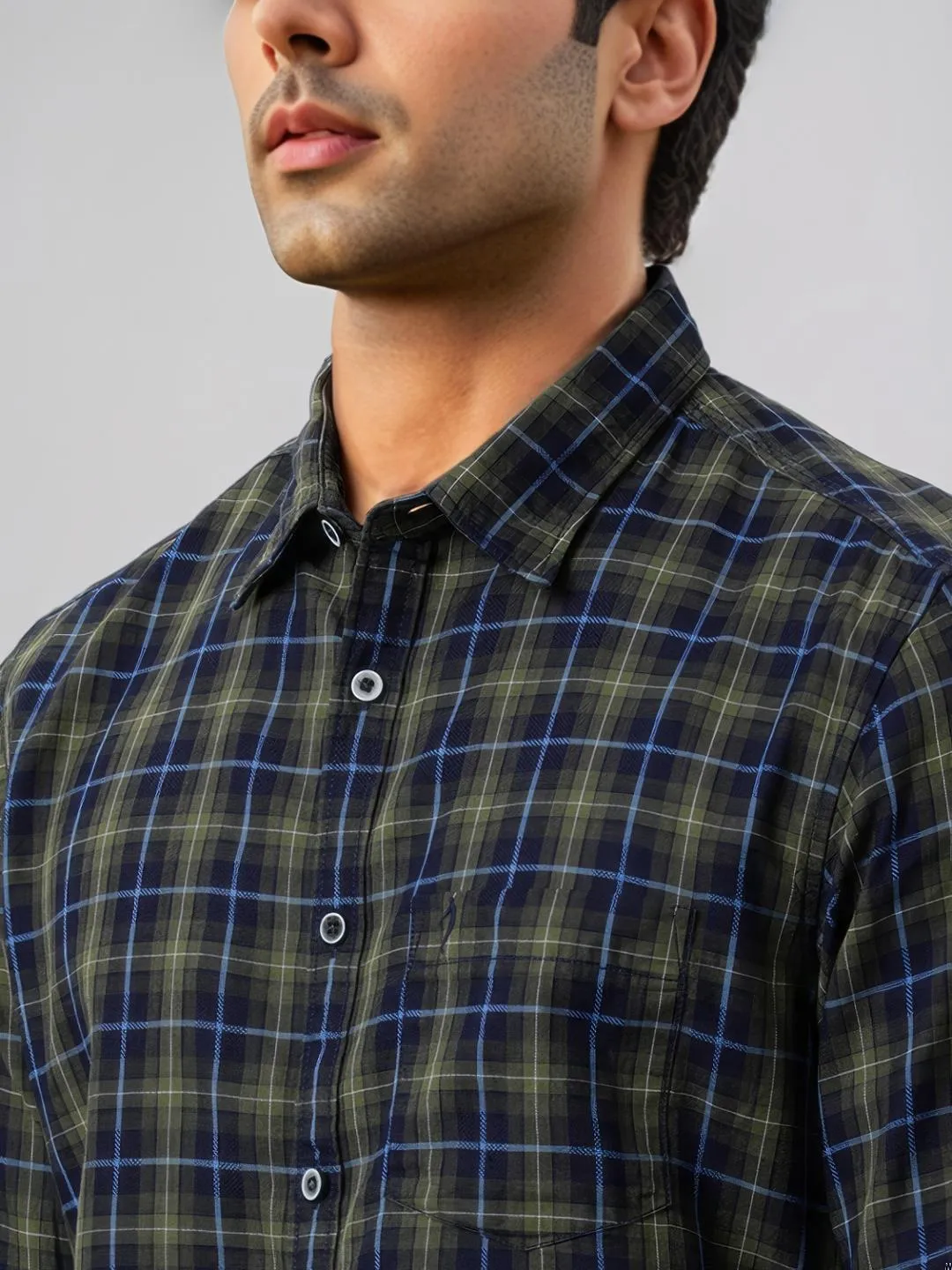 Men Checked Full Sleeve Cotton Shirt