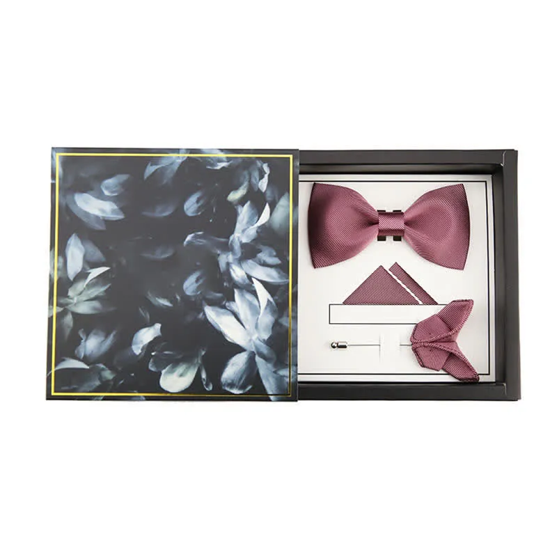 Men's Gentle Rose Pink Twilled Wedding Silk Bow Tie