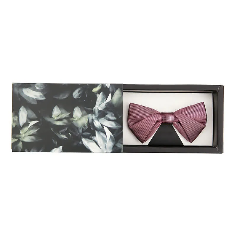 Men's Gentle Rose Pink Twilled Wedding Silk Bow Tie