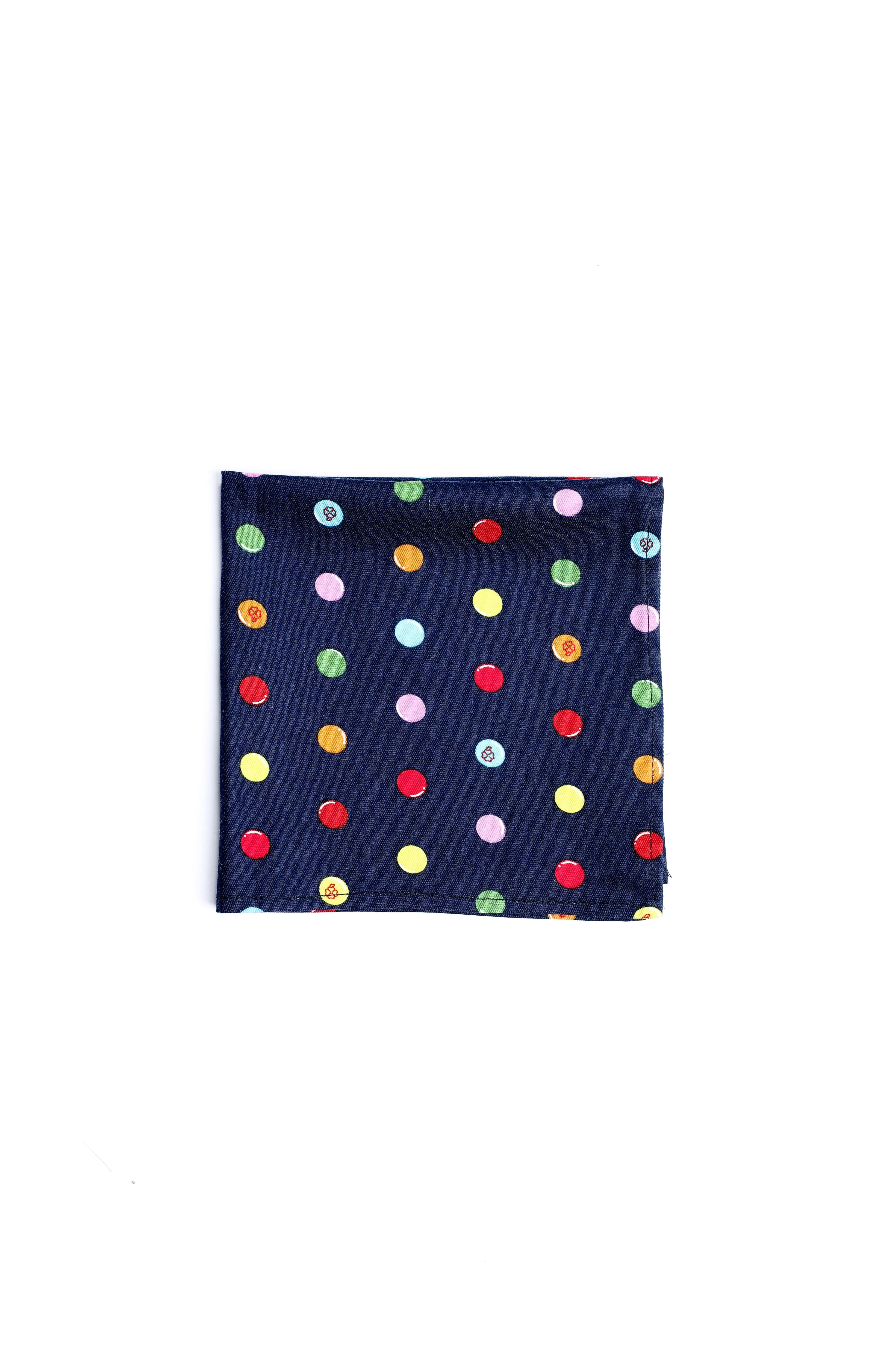 Multi Polka-Dot Pocket Square for men