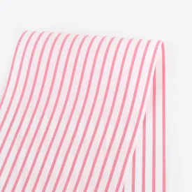 Music Stripe Cotton Shirting - Bubblegum (remnant)