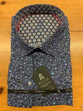 NAVY FLORAL 100% COTTON