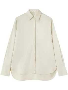 POINTED-COLLAR SATIN SHIRT