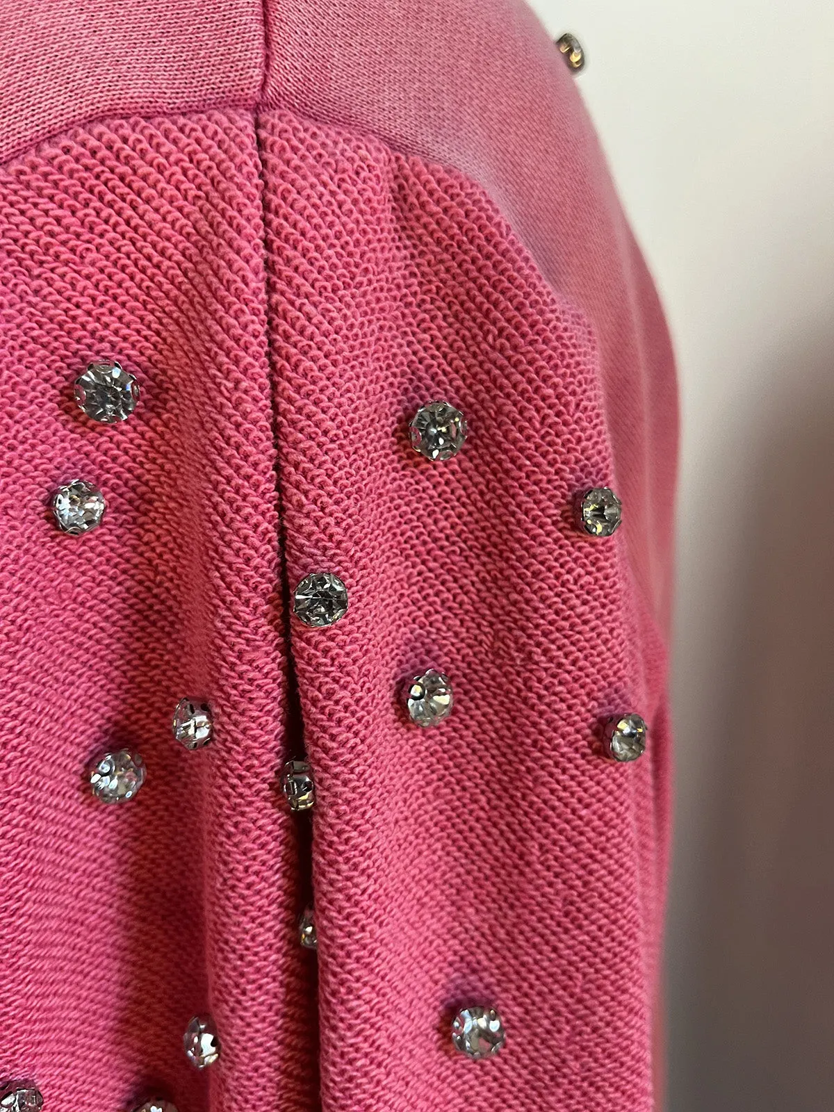 POL Size L (20) Hot Pink Rhinestone Sweatshirt