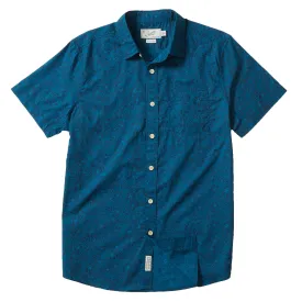 Printed Light Weight Poplin Shirt - Blue Coral