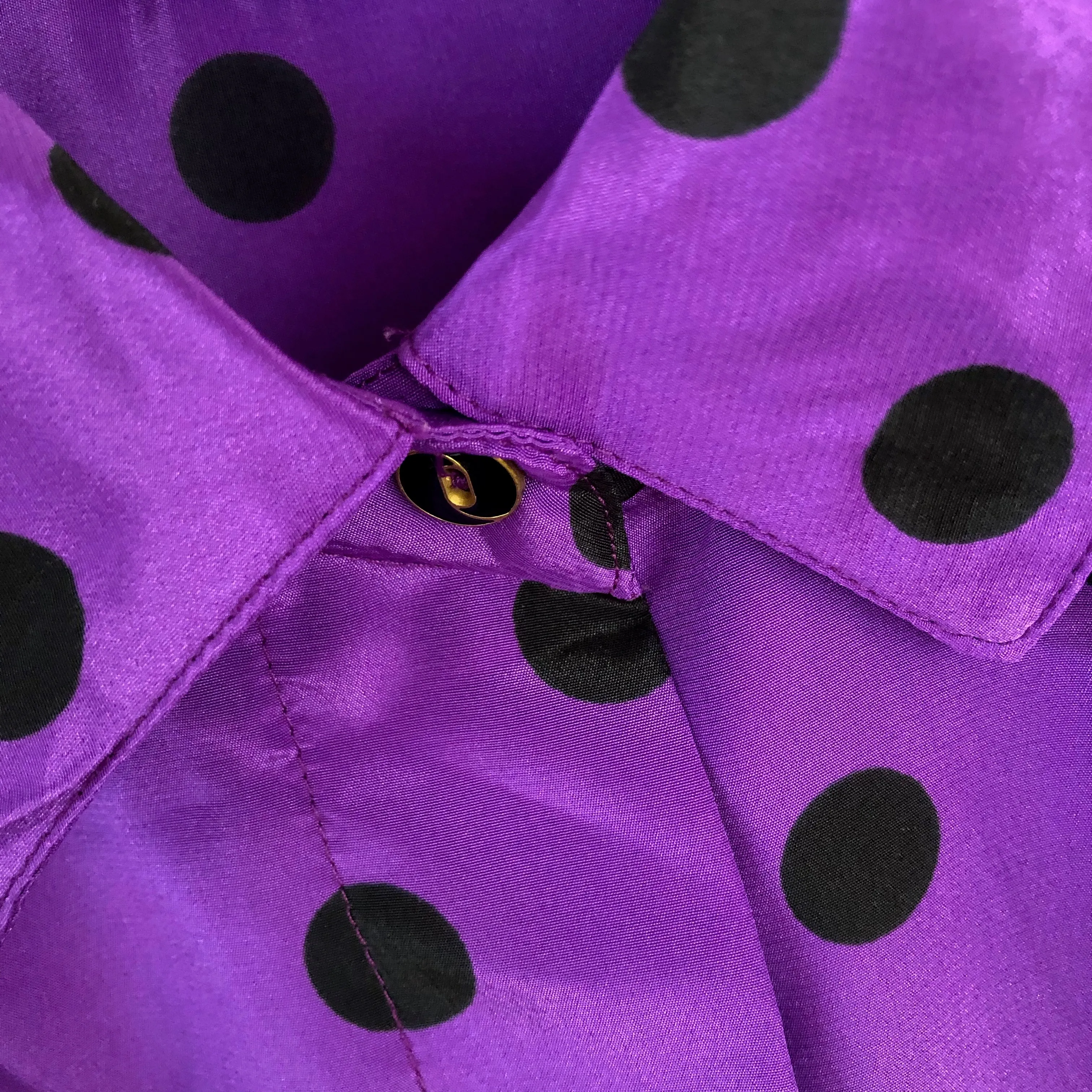 Purple Polka Dot 80s Shirt