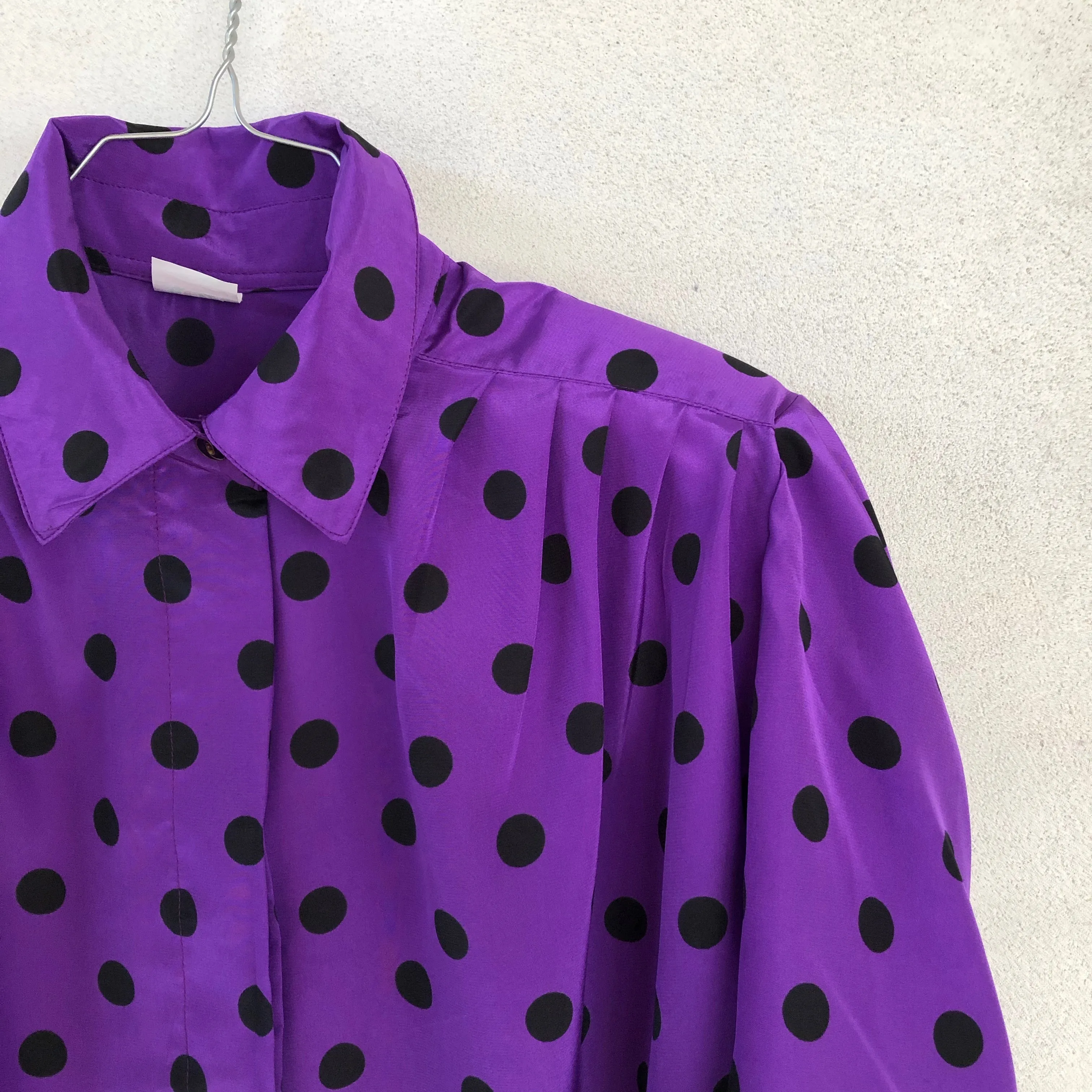 Purple Polka Dot 80s Shirt