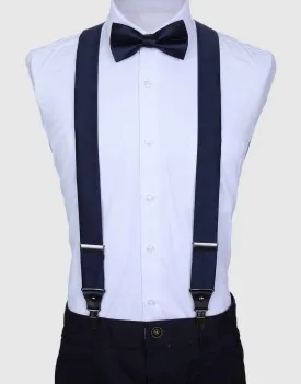 Satin Strap Suspenders Bow Tie Set