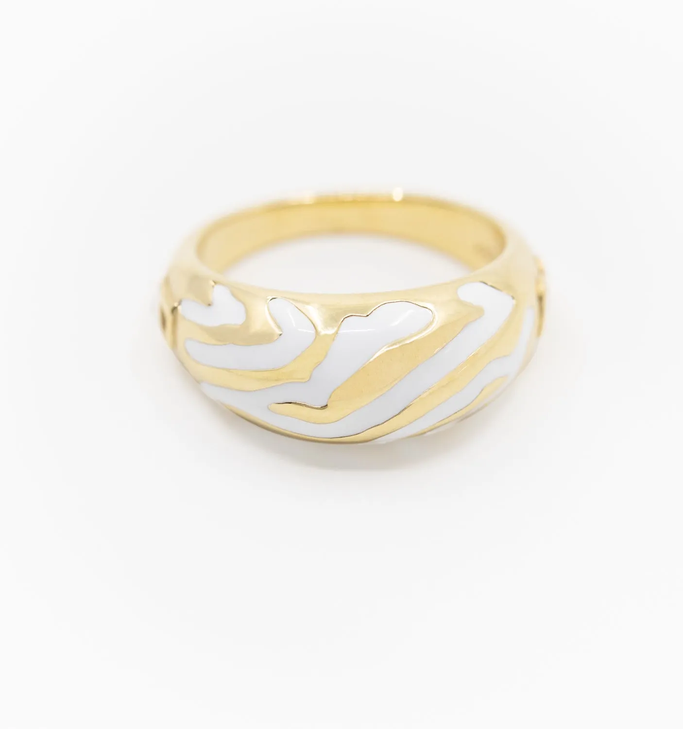 Savannah Dome Ring In White