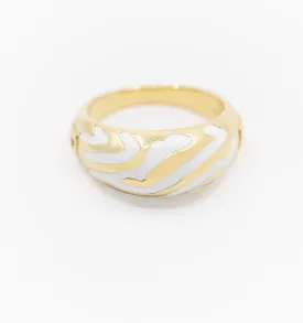 Savannah Dome Ring In White