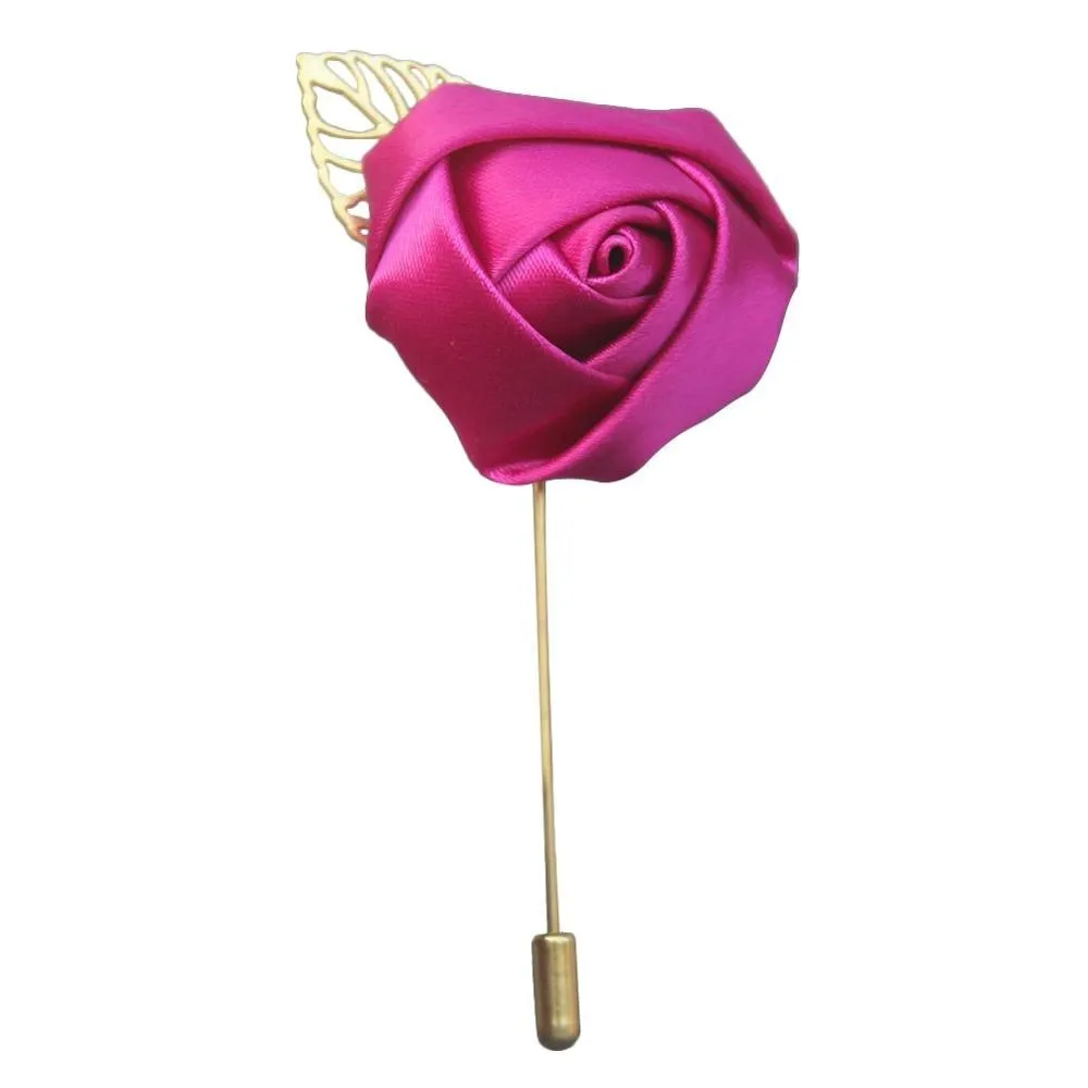 Silk Rose Lapel Pin