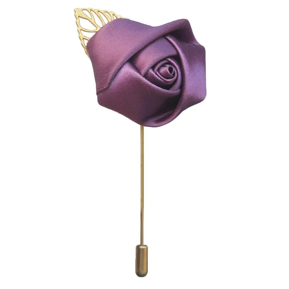 Silk Rose Lapel Pin