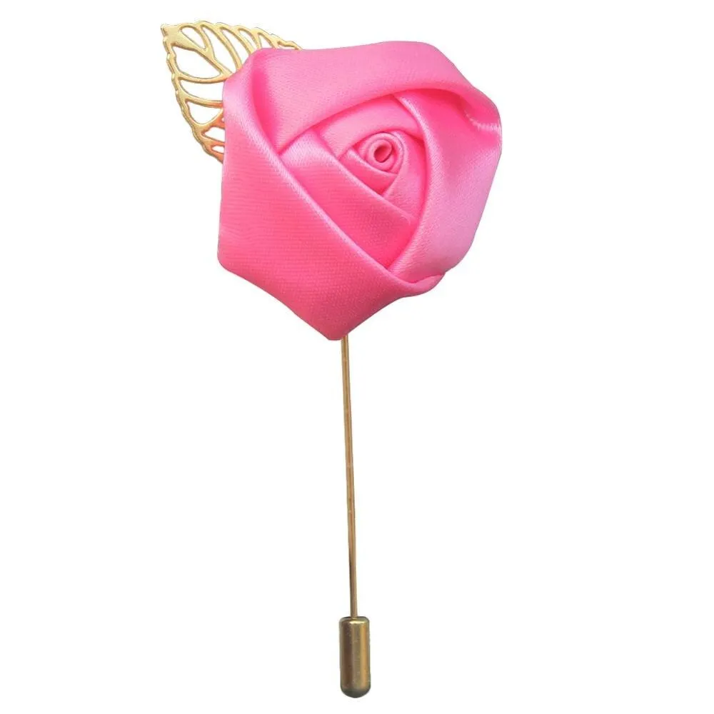 Silk Rose Lapel Pin