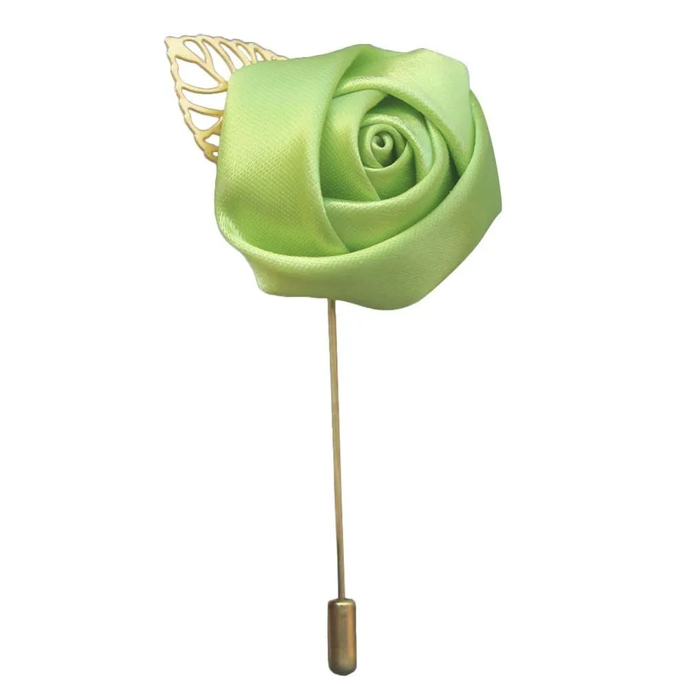 Silk Rose Lapel Pin