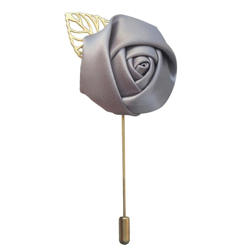 Silk Rose Lapel Pin