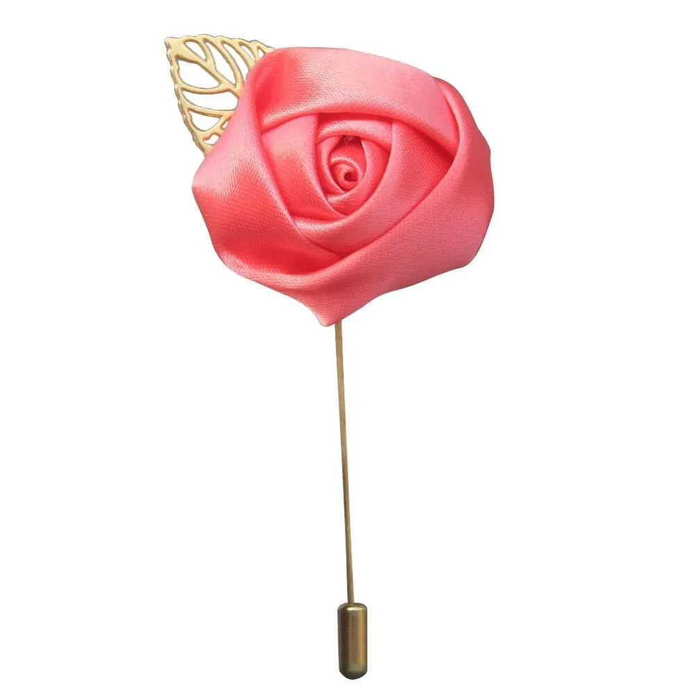 Silk Rose Lapel Pin