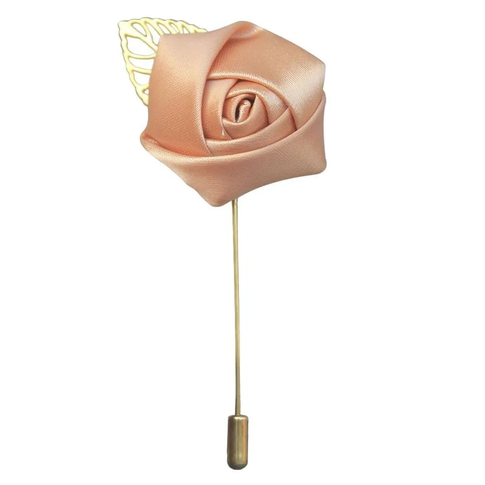 Silk Rose Lapel Pin