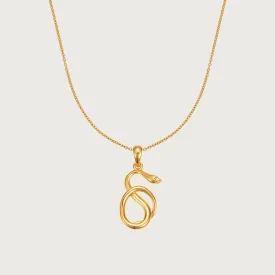 Snake Gold Pendant Necklace