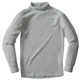 Spencer Waffle Turtleneck - Glacier Gray