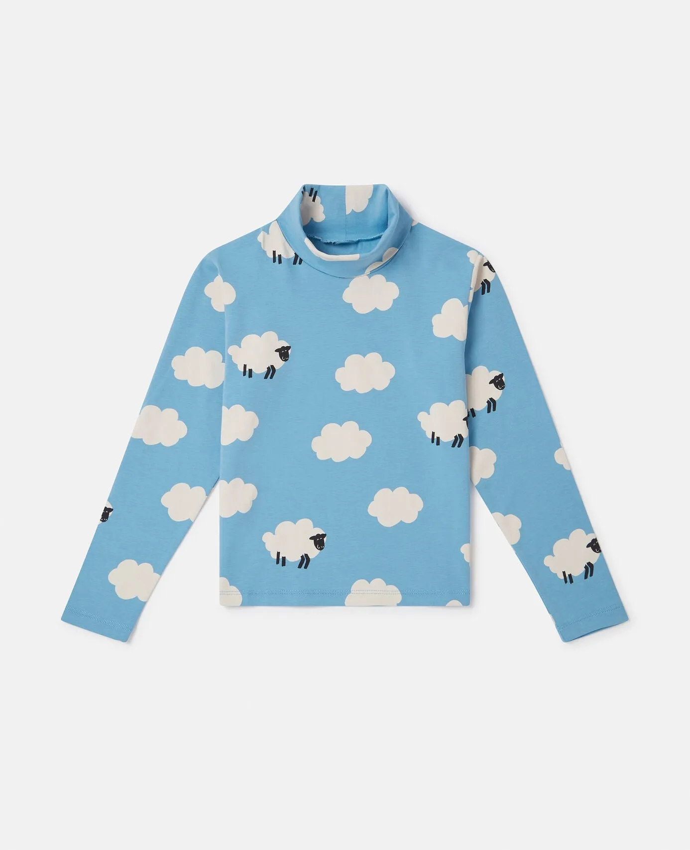 Stella McCartney Grils Sheep Pattern Turtleneck Top