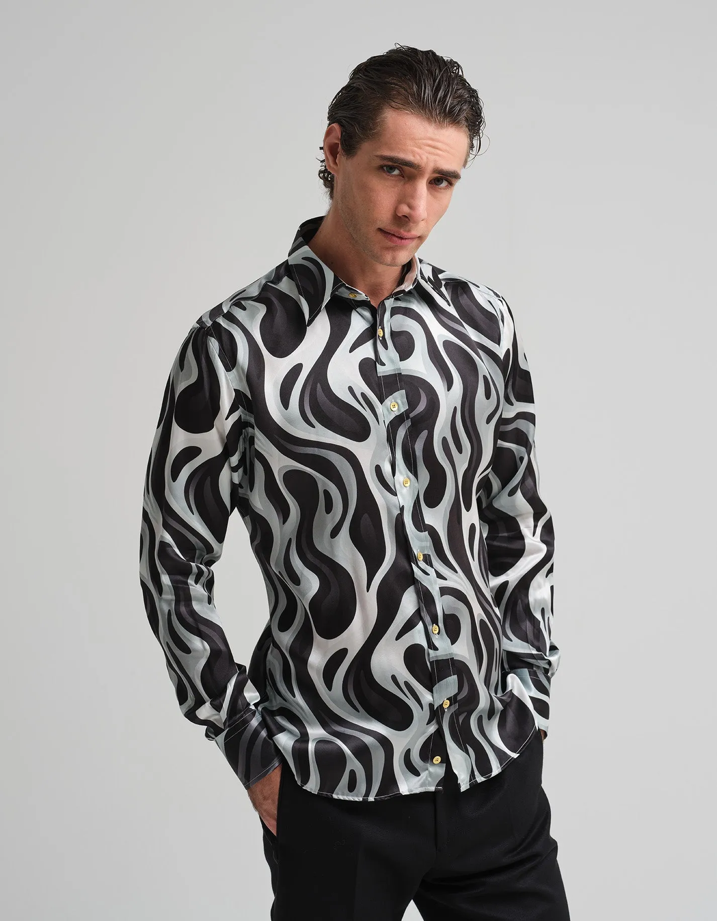 Zebra Silk Shirt GOLD COLLECTION