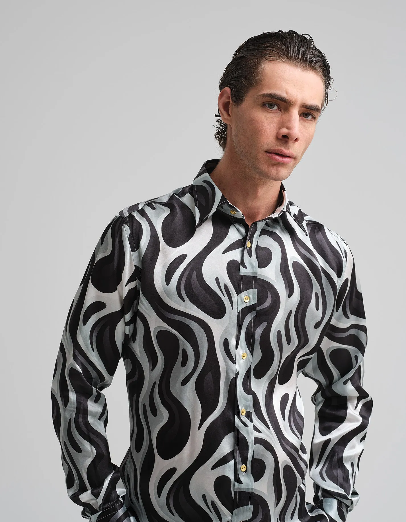 Zebra Silk Shirt GOLD COLLECTION