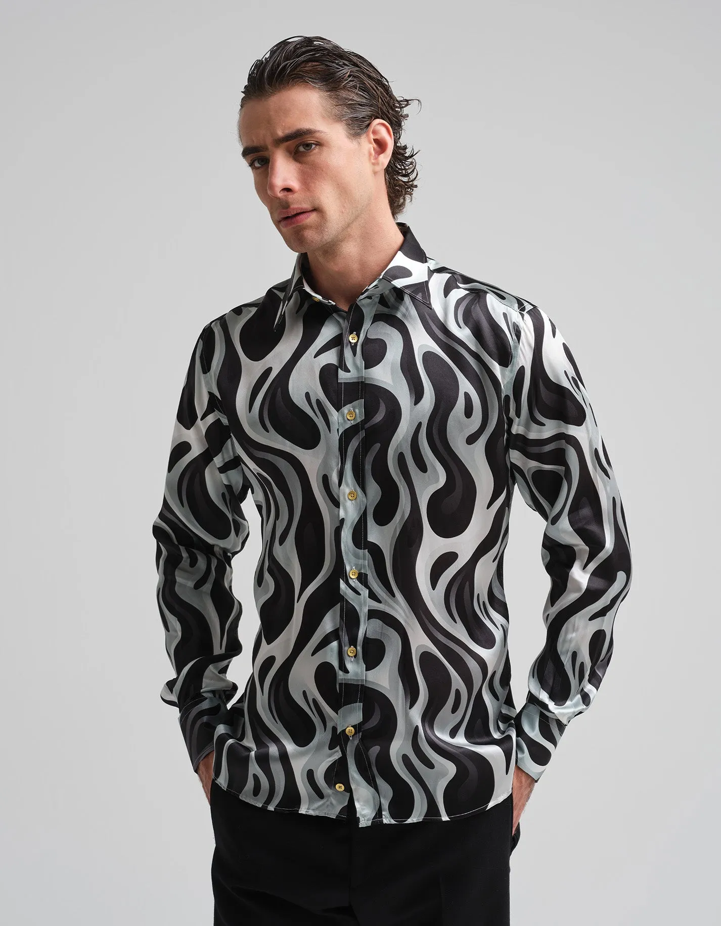 Zebra Silk Shirt GOLD COLLECTION